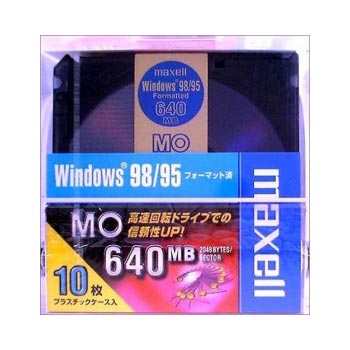 マクセル 3.5型 MOディスク 640MB 10枚 Windowsフォーマット済み MA-M640 WIN B10P