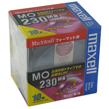 マクセル 3.5型 MOディスク 230MB 10枚 Machintoshフォーマット済み MA-M230 MAC B10P