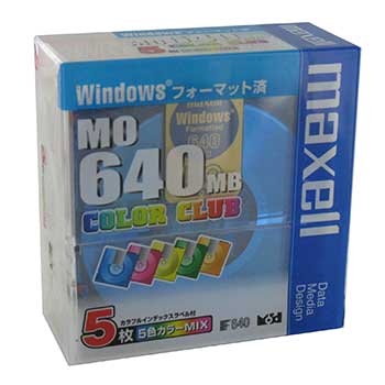 マクセル 3.5型 MOディスク 640MB 5枚 Windowsフォーマット済み MA-M640CC WIN 5P