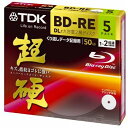 TDK データ用ブルーレイディスク 超硬シリーズ BD-RE DL 50GB 1-2倍速 ホワイトワイドプリンタブル 5枚 5mmスリムケース BED50HCPWA5A
