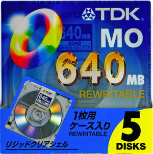 【生産中止商品】TDKの640MB MO(アンフォーマット）MO・R640X5A