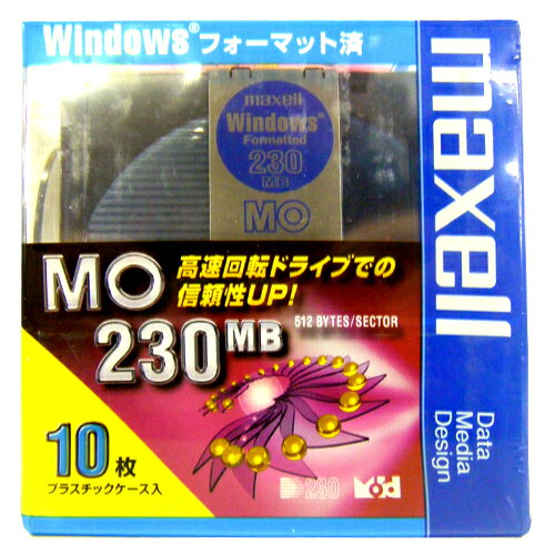 マクセル 3.5型 MOディスク 230MB 10枚 Windowsフォーマット済み MA-M230 WIN B10P