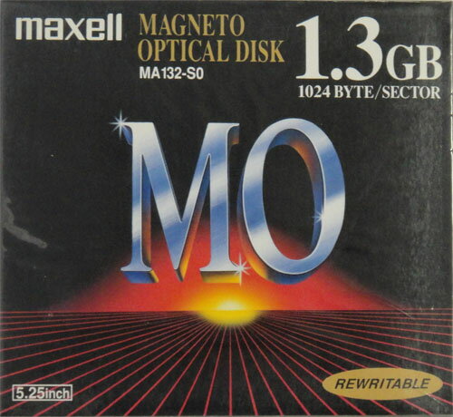 【アウトレット品】マクセル 5.25インチ MOディスク 1.3GB 1枚 アンフォーマット Maxell MA132-S0※パッケージに汚れがございます。