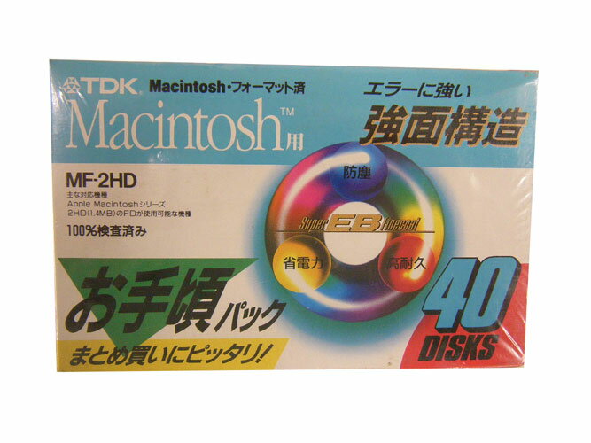 【生産中止商品】TDK Macintosh用 高品質フロッピーディスクMF2HD-MCX40N...:flashstore:10006188