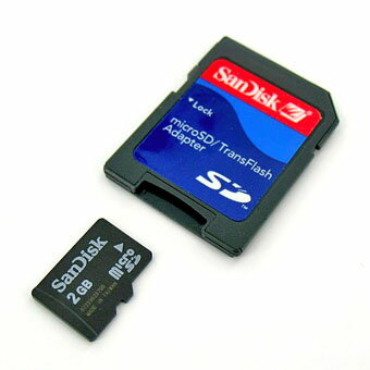 SanDisk（サンディスク）microSDカード 2GBアダプター付き SDSDQ-2048【メール便OK】