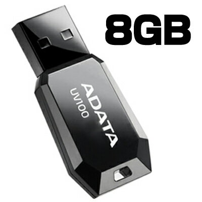 ADATA USBメモリ DashDrive UV100シリーズ 8GB ブラック AVU100-8G-RBK 【メール便OK】_akb2012最新の薄型 USB フラッシュドライブ