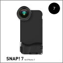 SNAP! 7 ブラック Photographerセット for iPhone 8/iPhone 7(HDワイドレンズ、シャッターボタン、グリップ付きケース)【bitplay】