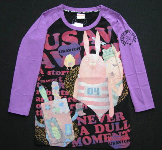 USAVICH(ウサビッチ) レディースラグラン七分袖Tシャツ 504-0132