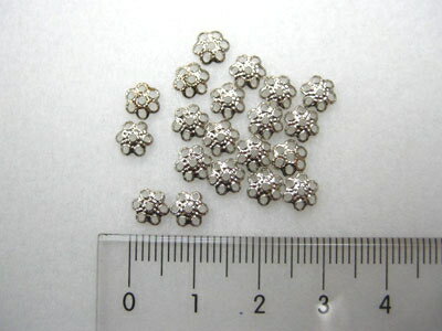 j366 座金-6 Ni 6mm 20個 ( 石・天然石・パワーストーン・アクセサリー金具 )