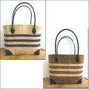 TOSSDICE トスダイス Le Panier ル・パニエ ナチュラルラフィアバスケット ボーダー (M) かごバッグ カゴ マダガスカル Made in Madagascar