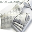 秋物入荷 フォーマル/ポケットチーフ&ネクタイ/HUGO VALENTINO/慶事用/礼装結婚式/披露宴/ギフト/プレゼント cpn-53