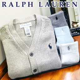 【ソックス3足付き】 出産祝い ギフトセット <strong>ラルフローレン</strong> 男の子 ralph lauren ベビー <strong>カーディガン</strong> ソックス 靴下 POLO RALPH LAUREN 送料無料 豪華 赤ちゃん あす楽対応