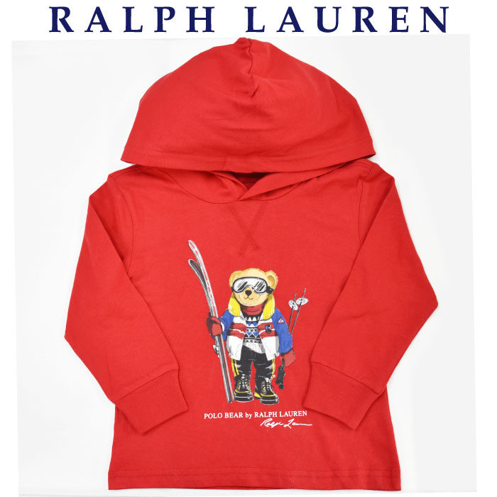 ポイント5倍★ <strong>ラルフローレン</strong> <strong>tシャツ</strong> キッズ 長袖 ベア プリント フード polo ralphlauren