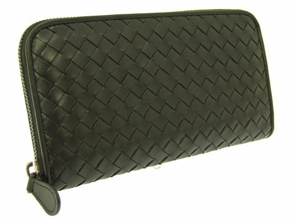 【送料無料】 2012年新作♪ ボッテガヴェネタ (BOTTEGA VENETA) ラウンドファスナー 長財布 ブラック (114076 V4651 1000 BK)  