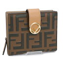 2022AW 新作 フェンディ FENDI 財布 F IS FENDI BI-FOLD WALLET エフ イズ フェンディ レザーFFロゴ 折財布 レディース ブラウン×ベージュ (8M0386 AAII F1I0D BROWN/BEIGE)【あす楽対応】