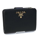 訳あり1 プラダ PRADA 財布 SAFFIANO METAL 折財布 カーフ ブラック (1ML018 QWA F0002 NERO)