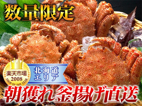 毛蟹漁が行われる春限定の獲れたて直送毛蟹！【送料無料】【期間限定】【数量限定】最高級北海道雄武産朝獲れ釜あげ毛蟹を丸ごと3尾で合計約1.2kg前後
