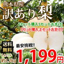梨 訳あり 送料無料 1.2kg 熊本県産 2セット購入で1セット 3セット購入で2セットおまけ お試し お取り寄せ ナシ なし 幸水 豊水 秋月 新高