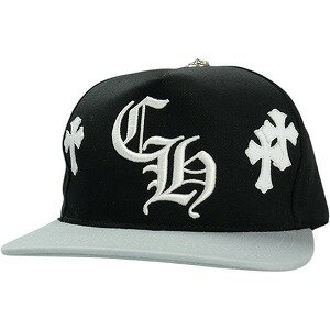 CHROME HEARTS クロム・ハーツ HAT 5 PNL CAP BSBL BLACK/WHITE クロスパッチ付きベースボールキャップ 黒白 Size 【フリー】 【新古品・未使用品】 20824911