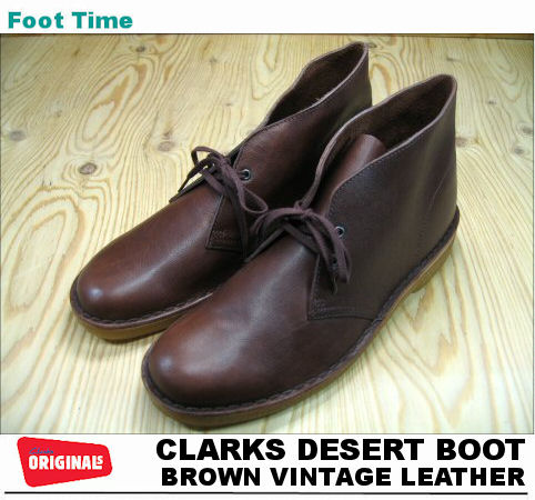 【43%OFF!!】 CLARKS DESERT BOOT【クラークス デザートブーツ】BROWN VINTAGE LEATHER180年の歴史を誇るクラークスClarksといえばクレープソール!!レビューのお約束で防水または消臭スプレーをプレゼント!