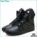 スープラ スカイトップ II クラシックス SUPRA SKYTOP II CLASSICS ブラック/レッド BLACK LEATHER RED SOLE 08008-081 S01059 メンズ スケート スニーカー レザー 『送料無料』