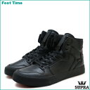 スープラ ベイダー クラシックス SUPRA VAIDER CLASSICS ブラック/レッド BLACK LEATHER RED SOLE 08201-081 S28294 メンズ レディース スケートスニーカー 『送料無料』