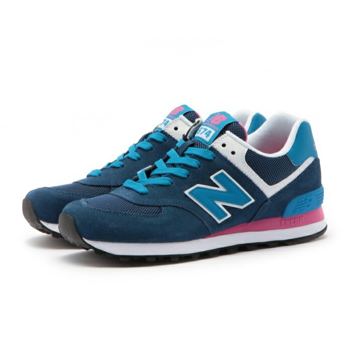 ニューバランス 574 正規品 new balance WL574M OY [ブルー/ピン…...:footmonkey:10011873