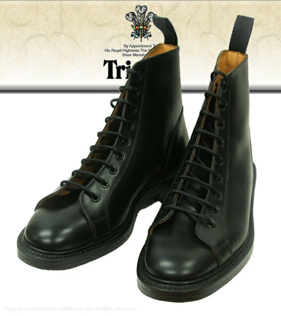 ★英国製★Tricker's [トリッカーズ] モンキーブーツ(Monkey Boots)【Style:M6087(ブラック 黒 コマンド)fitting:5】革 レザー スエード 靴 カントリーシューズ ワーク ブーツ トラッドシューズ ドレスシューズ Trickers カントリーブーツ ウィングチップ派にも!★送料無料★Tricker's トリッカーズ メンズ トラッドシューズ レースアップブーツ