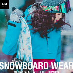 【スペシャルプライス！特別セット割価格】スノーボードウェア レディース 上下 スキーウェア 上下セット 43DEGREES アノラック ジャケット ストレッチ ビブパンツ セット スノボウェア スノーボード ウェア スノボ スノボーウエア スノーウェア 2020-2021モデル 20-21 新作