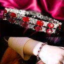 計8ct ルビー デザインブレスレット【鑑別書付】7月誕生石 0824楽天カード分割【コンビニ受取対応商品】