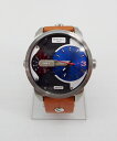 DIESEL (ディーゼル) DZ-7308 2time表示 レザーストラップ カラー:シルバー・ブラウン【中古】【時計】【鈴鹿 併売品】【141-170509-07OS】