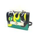 PRADA NERO ROSSO Prada severine bag プラダ ショルダーバッグ チェーン 1BP156 ブラック/グリーン【中古】【SPブランド】【四日市 併売品】【148-191105-08eH】