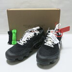 NIKELAB×OFF-WHITE THE:10 AIR VAPER MAX FLYKNIT ナイキ×オフホワイト ザ:テン エアヴェイパーマックス フライニット AA3831-001 ブラック/ホワイト サイズ:26.5cm【139-180430-01USH】