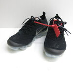 THE 10:OFF-WHITE X NIKE AIR VAPORMAX FLYKNIT オフホワイト×ナイキ エア ヴェイパーマックス フライニット AA3831-002 ブラック サイズ:27.5cm【139-181005-03USH】