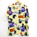 WACKO MARIA×DJ Harvey(ワコマリア×DJハーヴィー) S/S HAWAIIAN SHIRT YERROW DJ HARVEY-WM-HI02 半袖 ハワイアンシャツ アロハシャツ イエロー サイズ:L【中古】【127 ルード】【四日市 併売品】【127-200630-09YH】