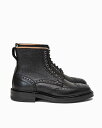 クロケット&ジョーンズ【Crockett&Jones】GRACE(ブラック)スコッチグレイン ワックスカーフ ダイナイトソール ブーツ 牛革 レディース