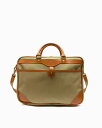 ホワイトハウスコックス【Whitehouse Cox】型番:L8948 BRIEFCASE(タン/ニュートン)コットンツイルキャンバス×ブライドルレザー ブリーフケース