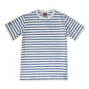 バーバリアン【BARBARIAN】GCNBNC S/S NSS04(ホワイト×ロイヤル)メンズ 半袖 ラガーシャツ ライトウエイト クルーネック ボーダー (ホワイト)(ロイヤルブルー)