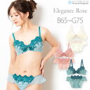 Elegance Rose ~ エレガンスローズ ~ ブラジャー&フレアショーツセット フラン レディース 下着 ブラジャー 単品 ブラ ブラジャー 大きいサイズ 上品 華やか フェミニン