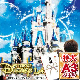 東京ディズニーランドorシー ペアパスポートチケット A3パネル付き景品セット★送料無料★景品セット 新年会景品、忘年会 景品、、ビンゴ 景品、イベント 景品、二次会 景品と使い方は自由！！【あす楽対応】