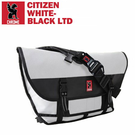 【御予約商品】クロームメッセンジャーバッグ2010最新カラー登場！シチズン ホワイト/ブラック1/末〜2/初旬販売予定です。御予約受付中！【CHROME CITIZEN】メッセンジャーバッグシチズン ホワイト/ブラック（LIMITEDカラー）左かけ