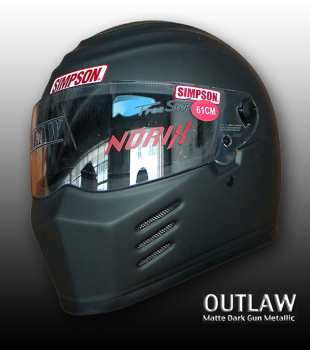 シンプソンヘルメット 日本国内仕様 OUTLAW アウトロー 艶なし マットディープガンメタリックSIMPSONレビューは商品到着後に記入をお願いいたします
