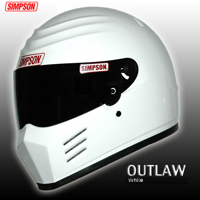 シンプソンヘルメット日本国内仕様 OUTLAW アウトロー 艶あり ホワイトSIMPSONレビューは商品到着後に記入をお願いいたします