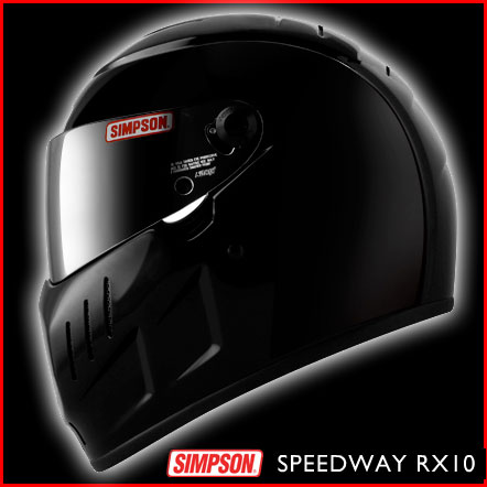 【シンプソンヘルメット】日本仕様 スピードウェイRX−10 艶あり ブラックSIMPSON