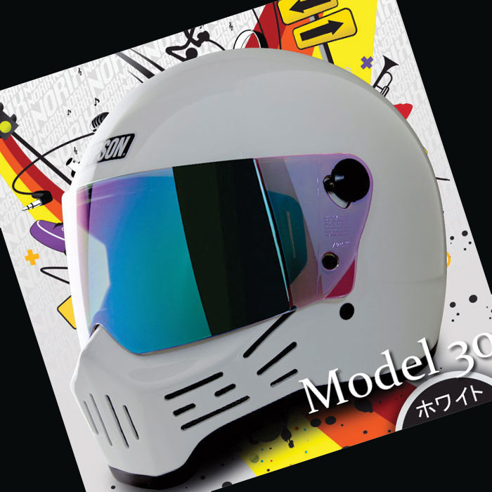 【即納】シンプソンヘルメット 日本国内仕様 M30 ホワイトSIMPSON Model 30復刻版