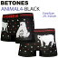 ゆうパケット対応2枚迄 BETONES ビトーンズ ANIMAL4 D004 ブラック フリーサイズ ボクサーパンツ アンダーウエア あす楽対応