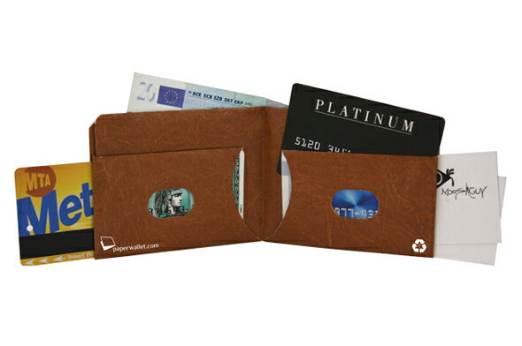 Paperwallet ペーパーウォレット Tyvek (タイベック) 製 財布 ブラウン耐久性・耐水性に優れたTyvekで作られたお財布☆