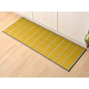 キッチンマット 滑りにくい加工 国産い草 『チェック』 イエロー 60×270cm