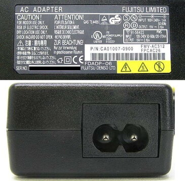 □■FUJITSU/富士通 FMV-BIBLO用 ACアダプタ FMV-AC312 DC19/3.16A 動作保証 送料一律500円 【中古】