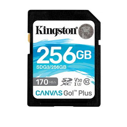 SDカード SDXCカード 256GB KINGSTONE キングストン SDXC <strong>Canvas</strong> Go! Plus SDG3/256GB SD メモリカード ビデオカメラ Class10 UHS-I 並行輸入品